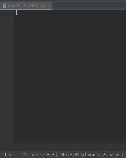 Add JSON model to IntelliJ step 1: open file